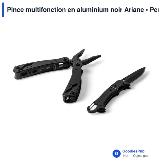 Pince multifonction en aluminium noir Ariane - Image 7