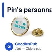Pin's personnalisable rond en métal Ø 20 mm avec logo - Rond 20 - Miniature 3