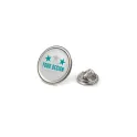 Variante Argent mat - Pin's personnalisable rond en métal Ø 20 mm avec logo - Rond 20