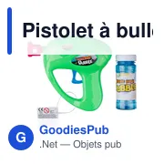 Pistolet à bulles personnalisable avec logo - Hallie - Miniature 1