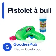 Pistolet à bulles personnalisable avec logo - Hallie - Miniature 2