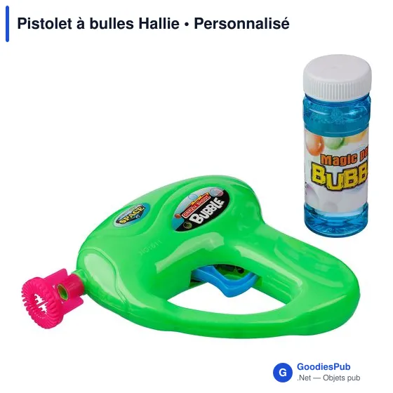 Pistolet à bulles personnalisable avec logo - Hallie - Image 2