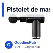 Pistolet de massage personnalisable avec logo - Axel - Miniature 1