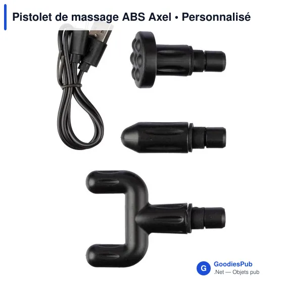 Pistolet de massage personnalisable avec logo - Axel - Image 5
