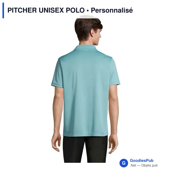 Polo personnalisable PITCHER UNISEX avec logo - Écologique - Image 11