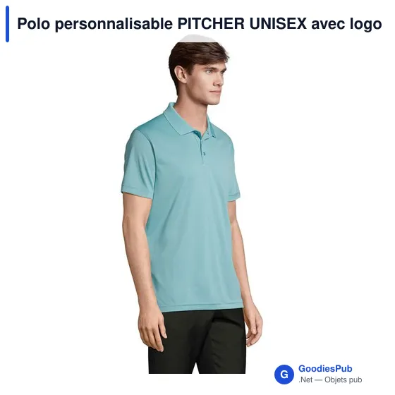 Polo personnalisable PITCHER UNISEX avec logo - Écologique - Image 12