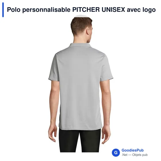 Polo personnalisable PITCHER UNISEX avec logo - Écologique - Image 5
