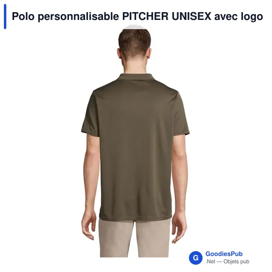 Polo personnalisable PITCHER UNISEX avec logo - Écologique - Image 8