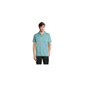 Variante bleu piscine - Polo personnalisable PITCHER UNISEX avec logo - Écologique