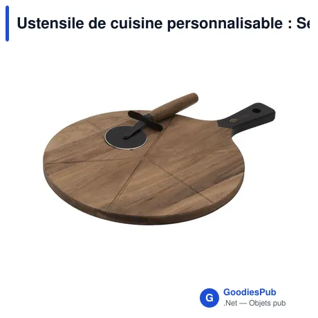 Ustensile de cuisine personnalisable : Set à pizza Rustico 2-pcsavec logo
