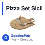 Set à pizza personnalisable 3 pièces avec logo - Pizza Set Siciliana - Miniature 1