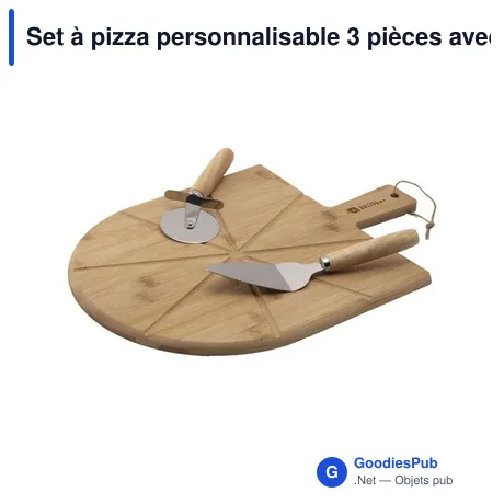 Set à pizza personnalisable 3 pièces avec logo - Pizza Set Siciliana