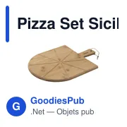 Set à pizza personnalisable 3 pièces avec logo - Pizza Set Siciliana - Miniature 2