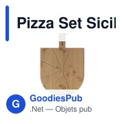 Set à pizza personnalisable 3 pièces avec logo - Pizza Set Siciliana - Miniature 4