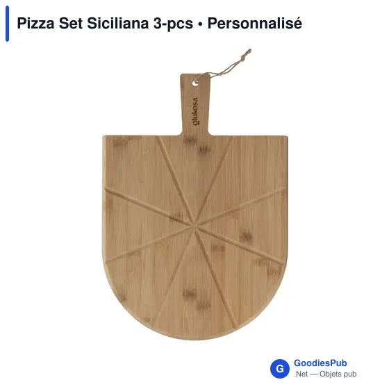 Set à pizza personnalisable 3 pièces avec logo - Pizza Set Siciliana - Image 4