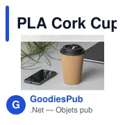 Mug réutilisable personnalisable en liège avec logo - PLA Cork Cup 350 ml - Miniature 5