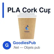Mug réutilisable personnalisable en liège avec logo - PLA Cork Cup 350 ml - Miniature 6
