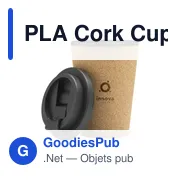 Mug réutilisable personnalisable en liège avec logo - PLA Cork Cup 350 ml - Miniature 7