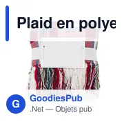 Plaid en polyester personnalisable Ayana avec logo - Miniature 1