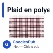Plaid en polyester personnalisable Ayana avec logo - Miniature 3