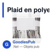 Plaid en polyester personnalisable Ayana avec logo - Miniature 4