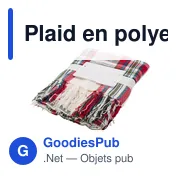 Plaid en polyester personnalisable Ayana avec logo - Miniature 6