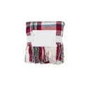 Variante rouge - Plaid en polyester personnalisable Ayana avec logo