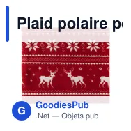 Plaid polaire personnalisable Jane avec logo - 180 g/m2 - Miniature 1