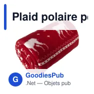 Plaid polaire personnalisable Jane avec logo - 180 g/m2 - Miniature 2