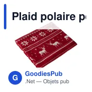 Plaid polaire personnalisable Jane avec logo - 180 g/m2 - Miniature 4