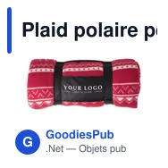 Plaid polaire personnalisable Jane avec logo - 180 g/m2 - Miniature 5
