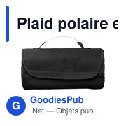 Plaid polaire personnalisable Helga avec logo - Miniature 1
