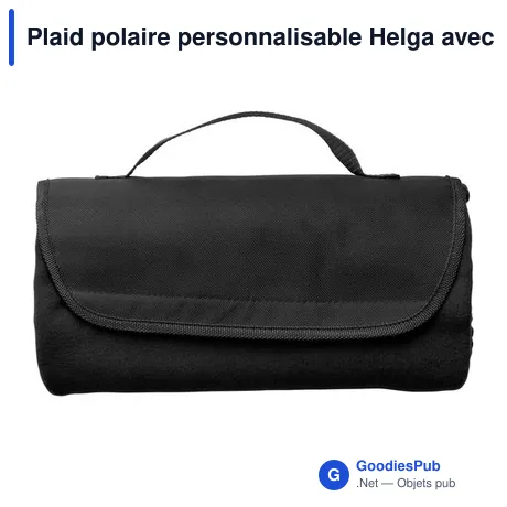 Plaid polaire personnalisable Helga avec logo