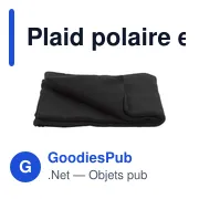 Plaid polaire personnalisable Helga avec logo - Miniature 2