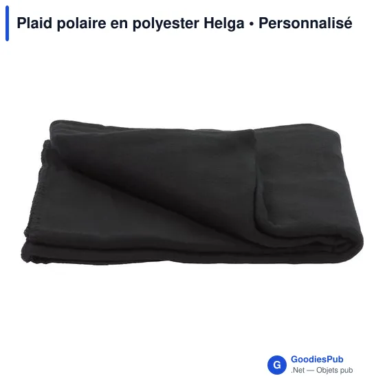 Plaid polaire personnalisable Helga avec logo - Image 2