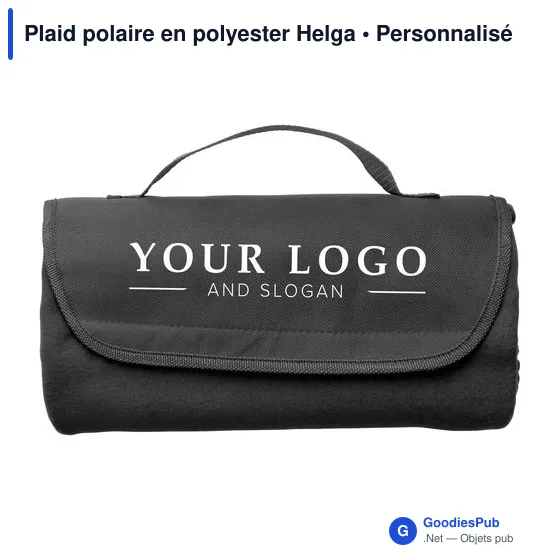 Plaid polaire personnalisable Helga avec logo - Image 3