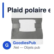 Plaid polaire personnalisable en polyester avec logo - Margot - Miniature 1