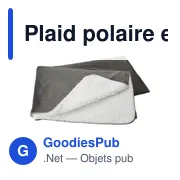 Plaid polaire personnalisable en polyester avec logo - Margot - Miniature 2