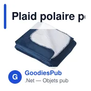 Plaid polaire personnalisable en polyester avec logo - Margot - Miniature 12