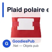 Plaid polaire personnalisable en polyester avec logo - Margot - Miniature 3
