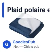 Plaid polaire personnalisable en polyester avec logo - Margot - Miniature 4