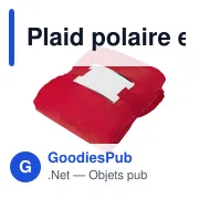 Plaid polaire personnalisable en polyester avec logo - Margot - Miniature 5