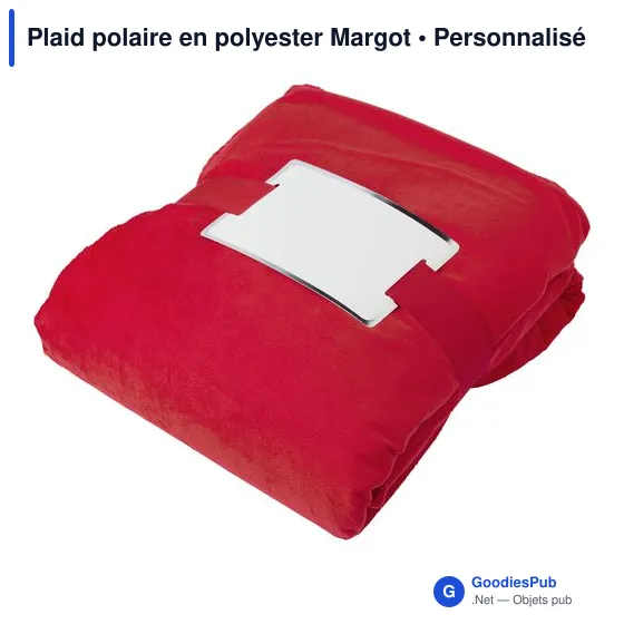 Plaid polaire personnalisable en polyester avec logo - Margot - Image 5