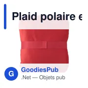 Plaid polaire personnalisable en polyester avec logo - Margot - Miniature 6