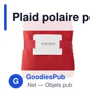 Plaid polaire personnalisable en polyester avec logo - Margot - Miniature 9