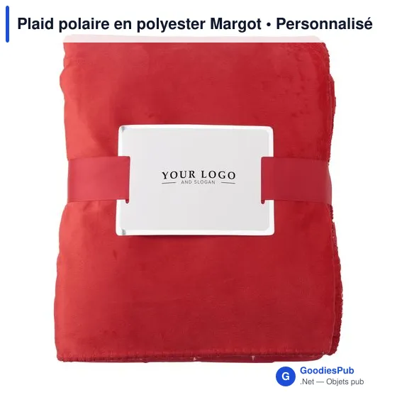 Plaid polaire personnalisable en polyester avec logo - Margot - Image 9