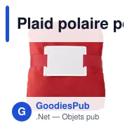 Plaid polaire personnalisable en polyester avec logo - Margot - Miniature 10