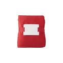 Variante rouge - Plaid polaire personnalisable en polyester avec logo - Margot