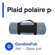 Plaid polaire personnalisable en polyester avec logo - Nor - Miniature 1