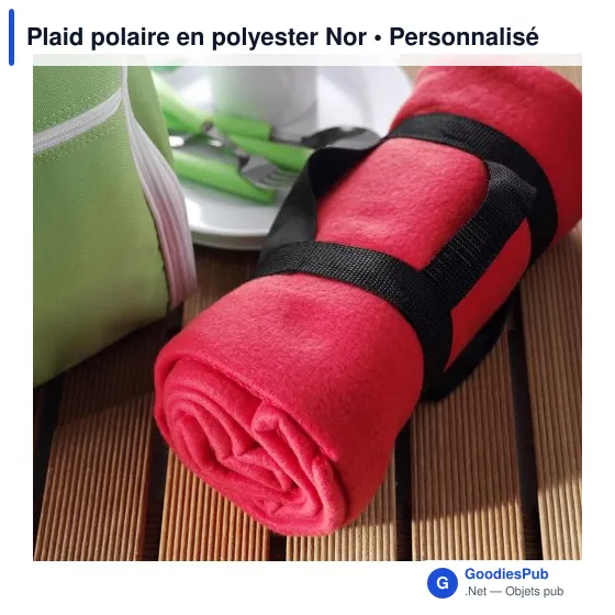 Plaid polaire personnalisable en polyester avec logo - Nor - Image 11